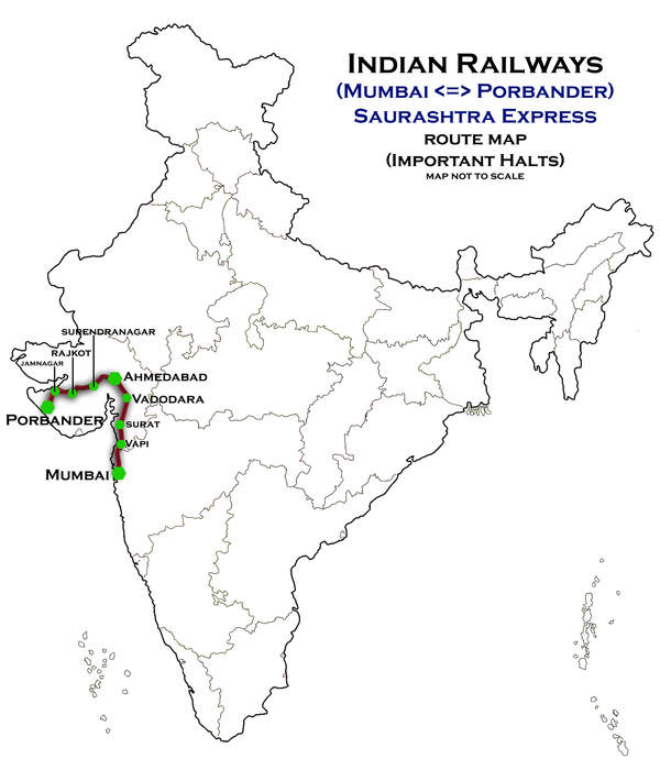 Saurashtra Express: Train in India