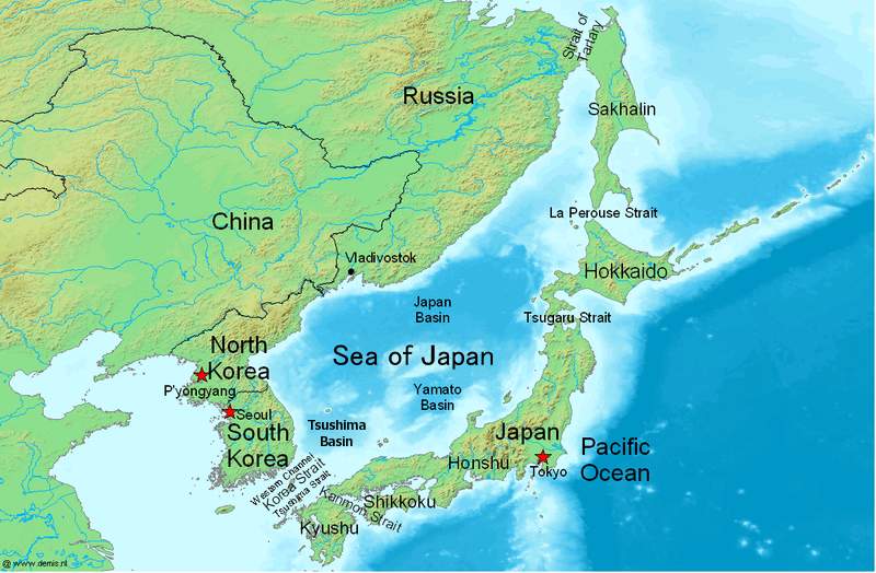 Sea of Japan: Marginal sea between Japan, Russia and Korea