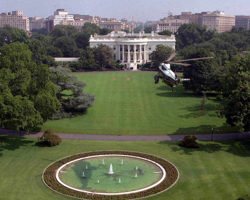 South Lawn: Location within the White House campus in Washington, DC