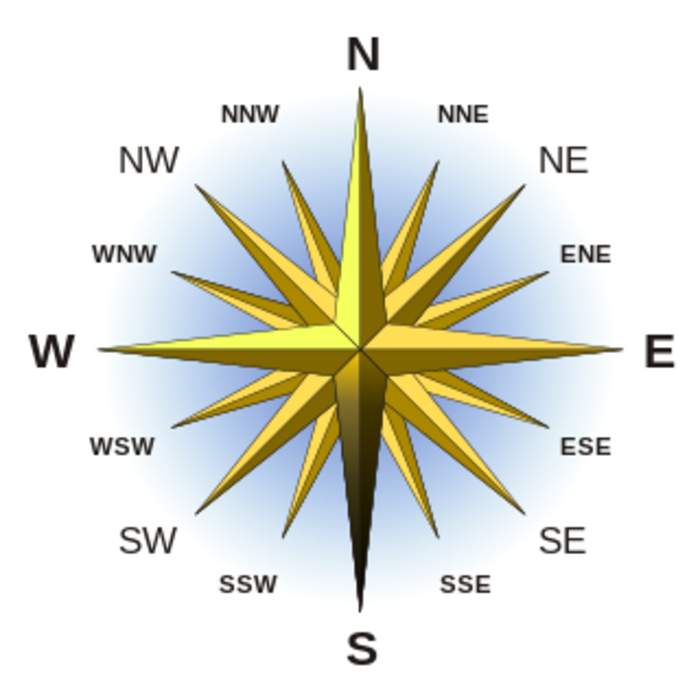 South: One of the four cardinal directions