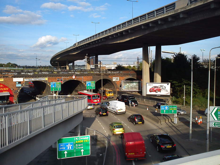 Staples Corner: Road junction on the North Circular Road in London