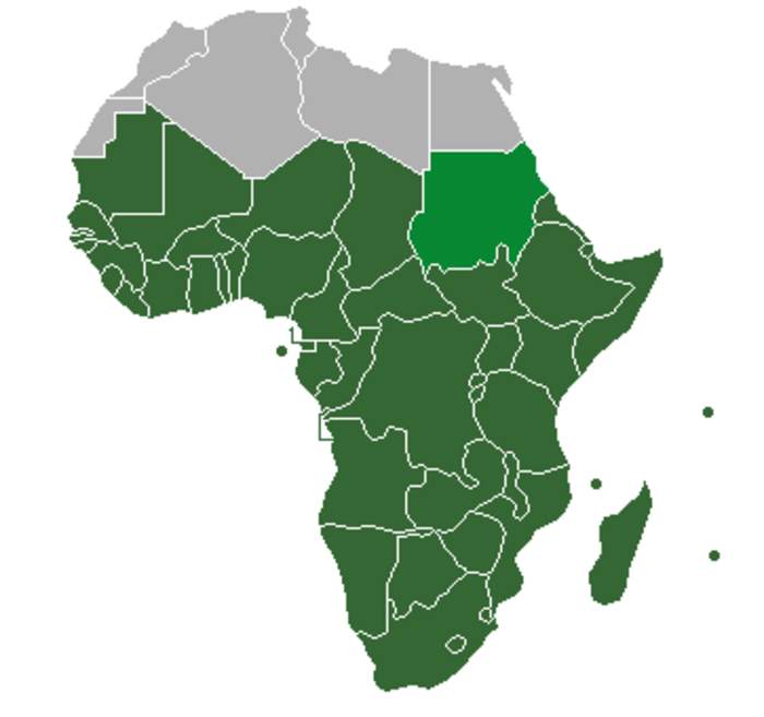 Sub-Saharan Africa: Region south of the Sahara Desert