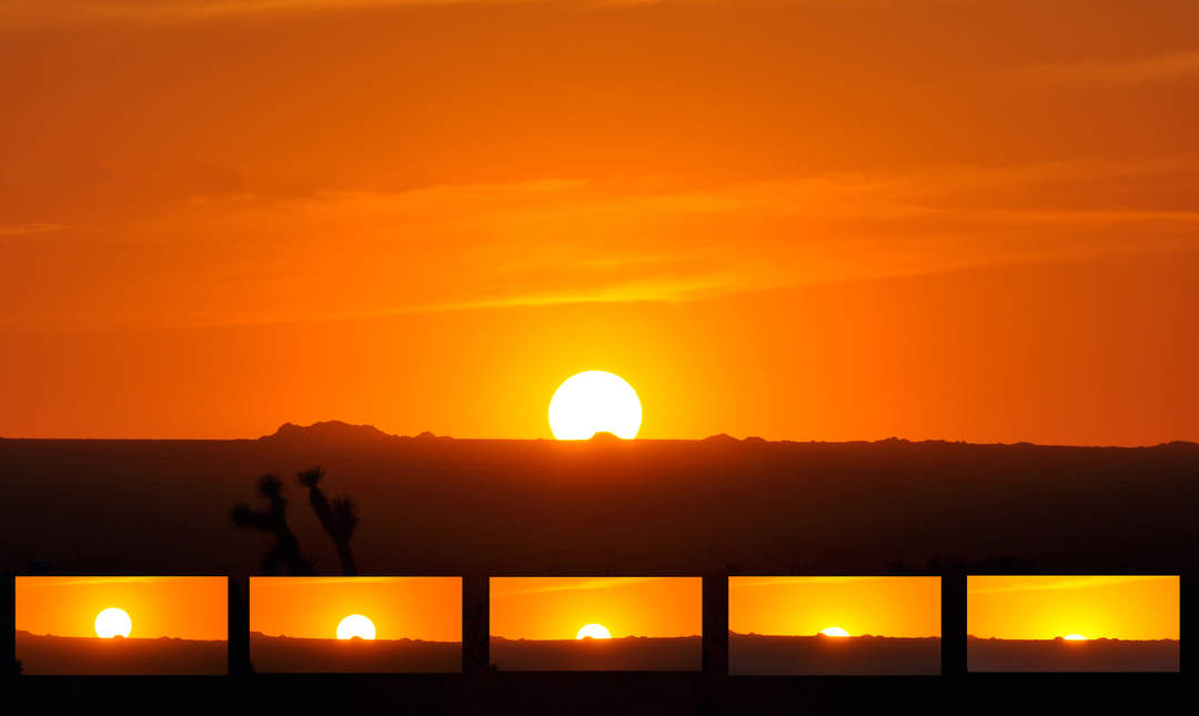 Sunset: Daily falling of the Sun below the horizon