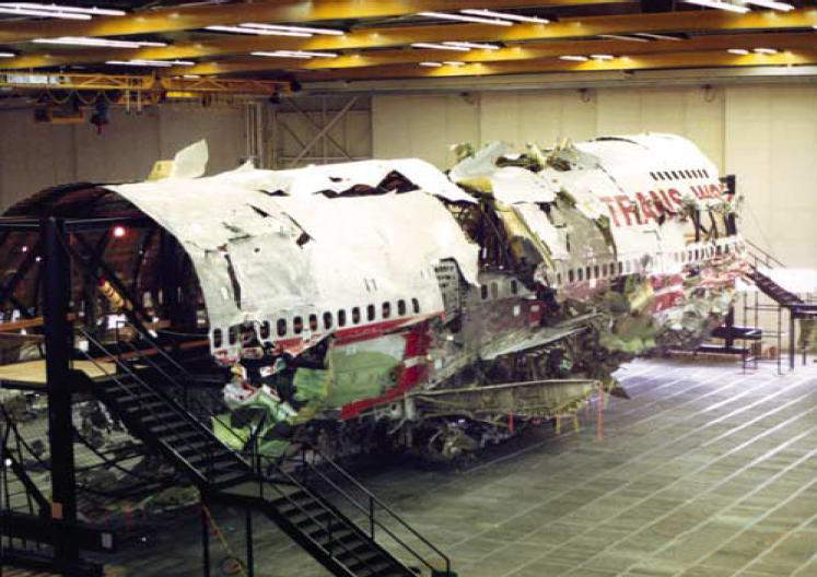 TWA Flight 800: Flight that exploded and crashed in 1996 off the coast of New York