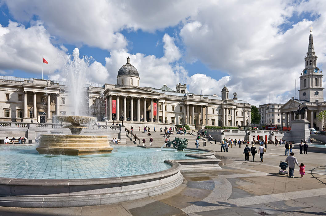 Trafalgar Square: Public square in London, England