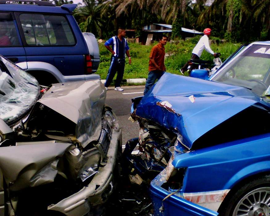 Traffic collision: Incident when a vehicle collides with another object