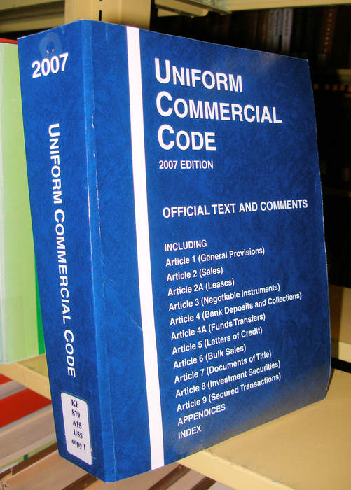 Uniform Commercial Code: Uniform Act governing sales and transactions