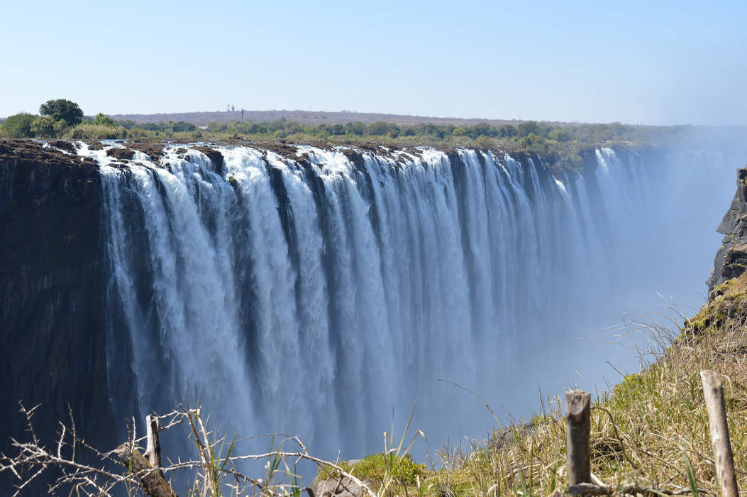 Victoria Falls: Waterfall on the Zambezi River in Zambia and Zimbabwe