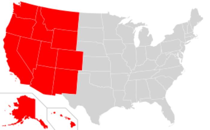 Western United States: One of the four census regions of the United States of America