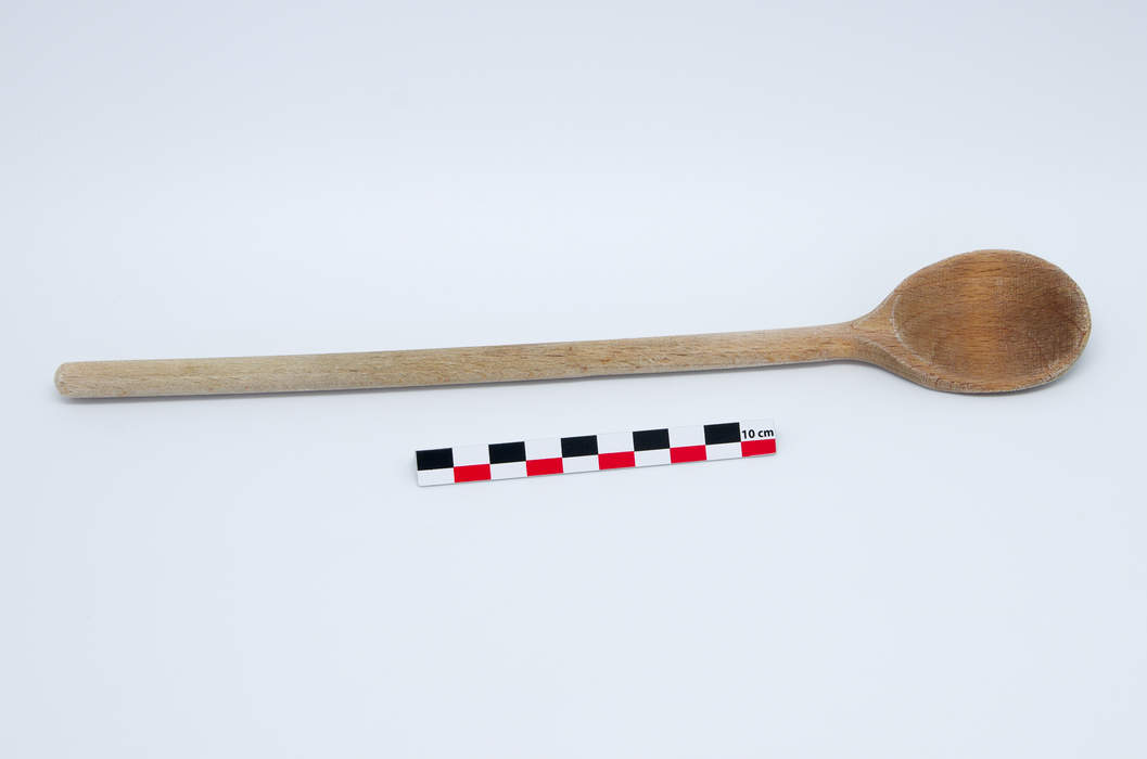 Wooden spoon: Utensil commonly used in food preparation